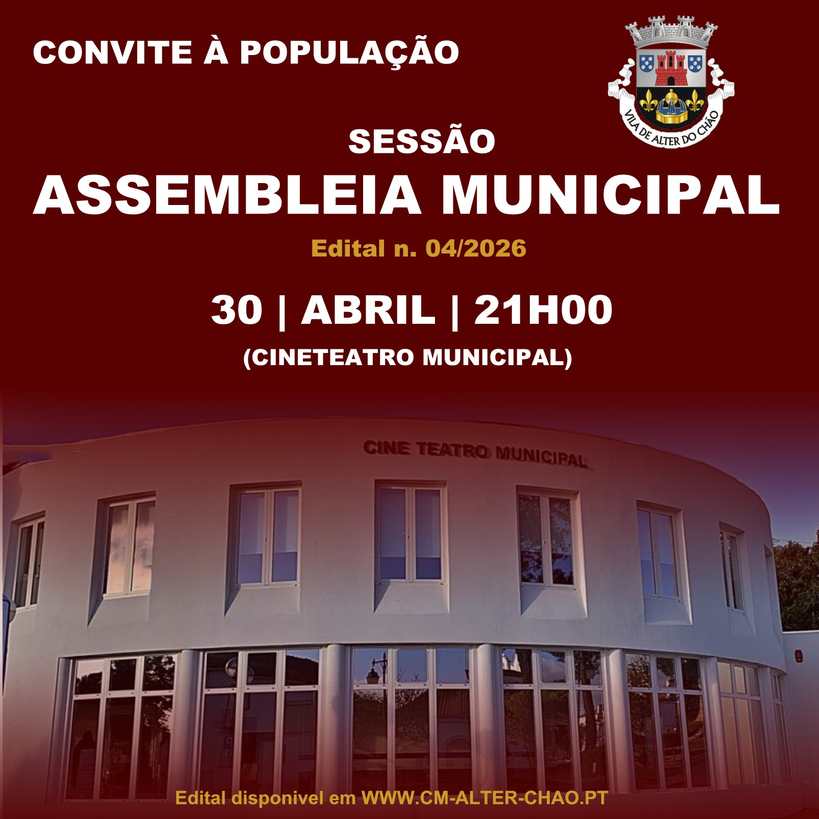 Convite Sessão da Assembleia Municipal
